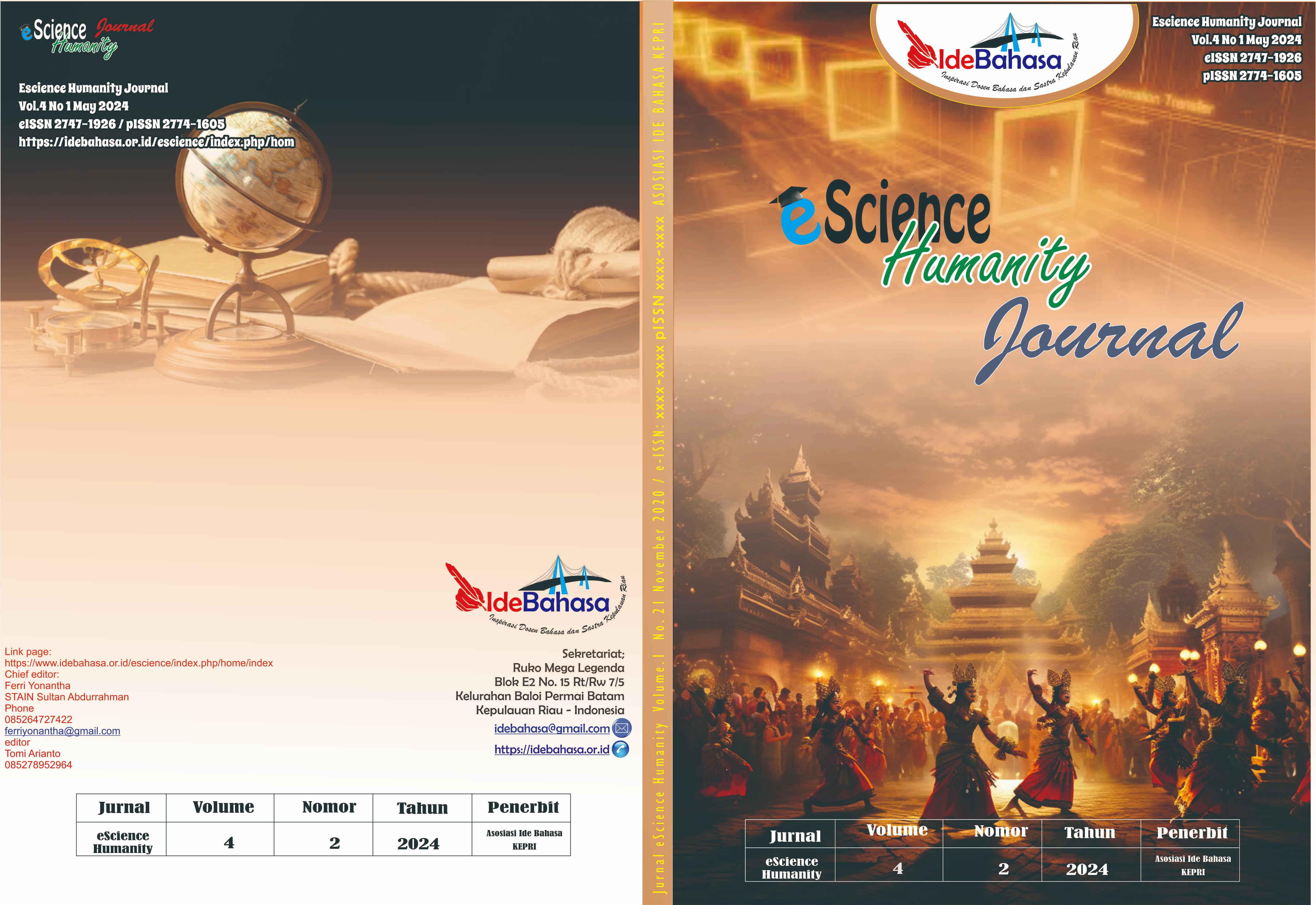 					View Vol. 6 No. 1 (2025): eSience Humanity Vol.6 No.1 November 2025
				